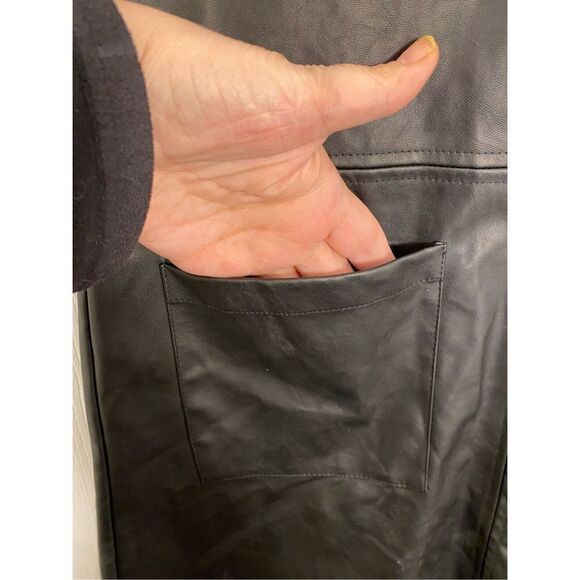 Zara girls faux leather short sleeve front pocket dress size 12/14 ￼ - Picture 3 of 4